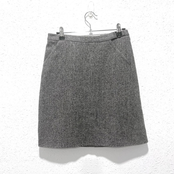 J. Crew Gray Pencil Skirt Knee-Length Work 2 - Picture 1 of 7